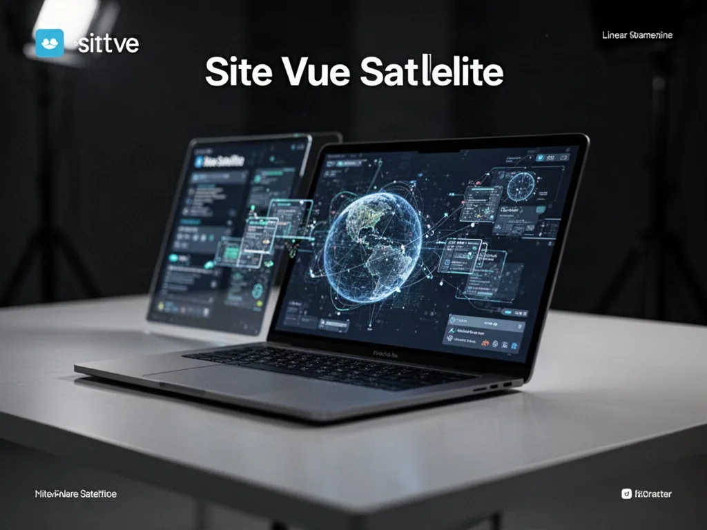 Une personne utilise un ordinateur pour consulter une vue satellite
